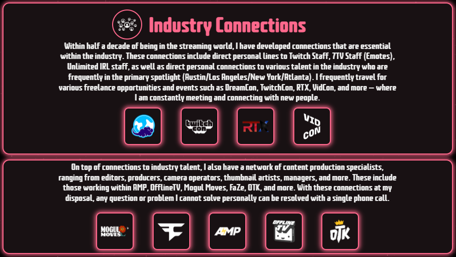 Industry Connections Section